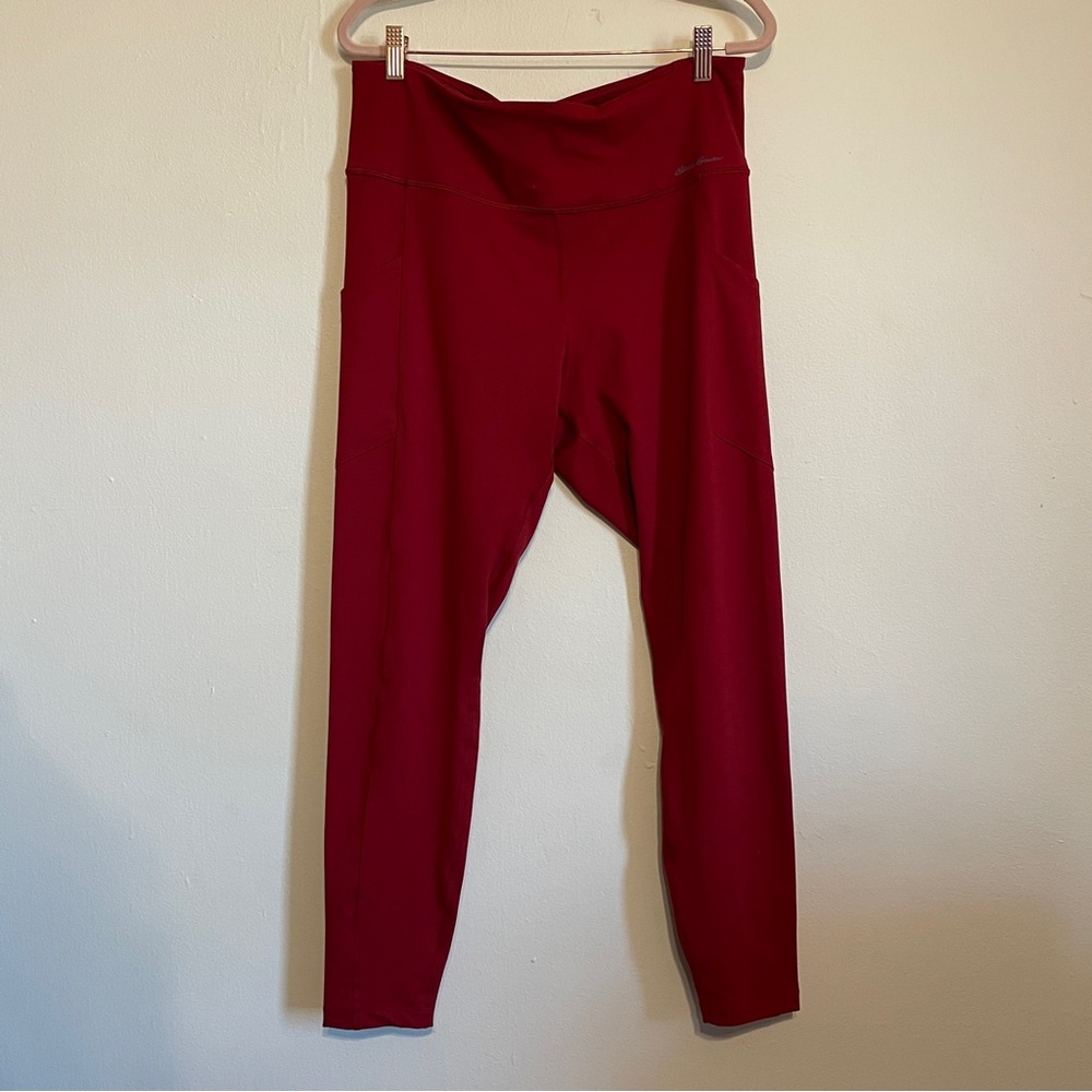 🔥 Eddie Bauer | Red High-Rise Trail Tight Leggings Large